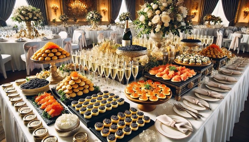 Luxury banquet spread